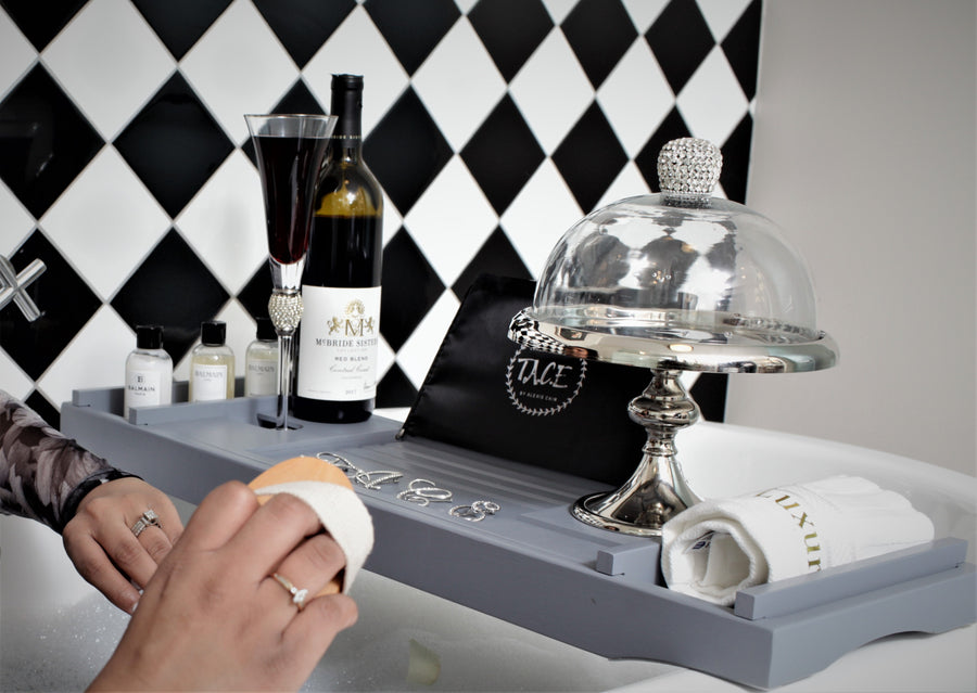 Cloud 9 Grey Signature Bath Caddy: Your Personal Oasis Awaits