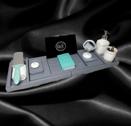 Cloud 9 Grey Signature Bath Caddy: Your Personal Oasis Awaits