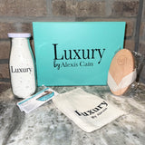 Lustrous Radiance Kit: Rose & Goat Milk Soak + Dry Brush
